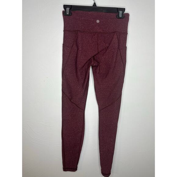 Athleta Salutation Stash Pocket Tight Leggings Women's Size XS Purple Athleisure - Picture 3 of 7